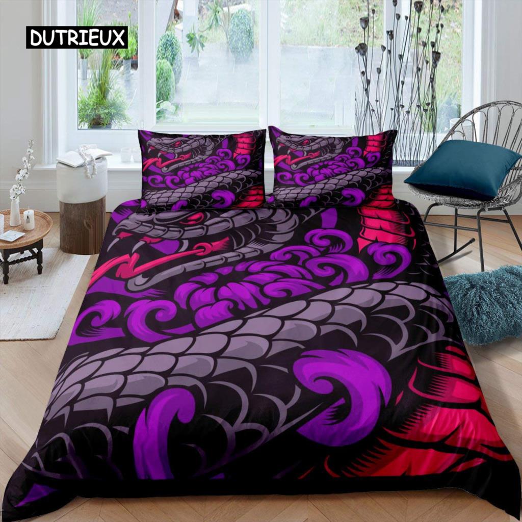 3D Snake Style Bedding Set For Bedroom Soft Duvet Cover Bedspreads For Bed Linen Comefortable Quilt And Pillowcase