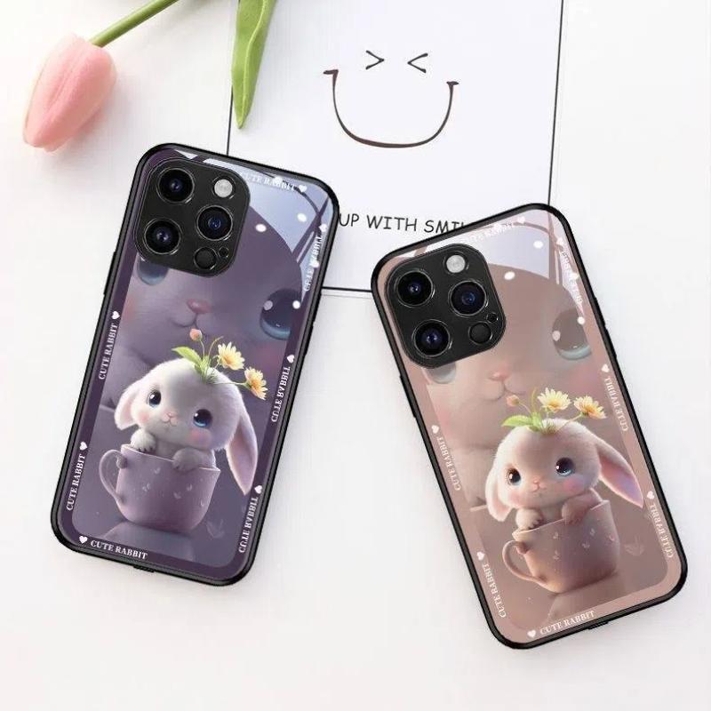 LED Phone Case – Auto Flashing for Calls & Music, Tempered Glass Protection