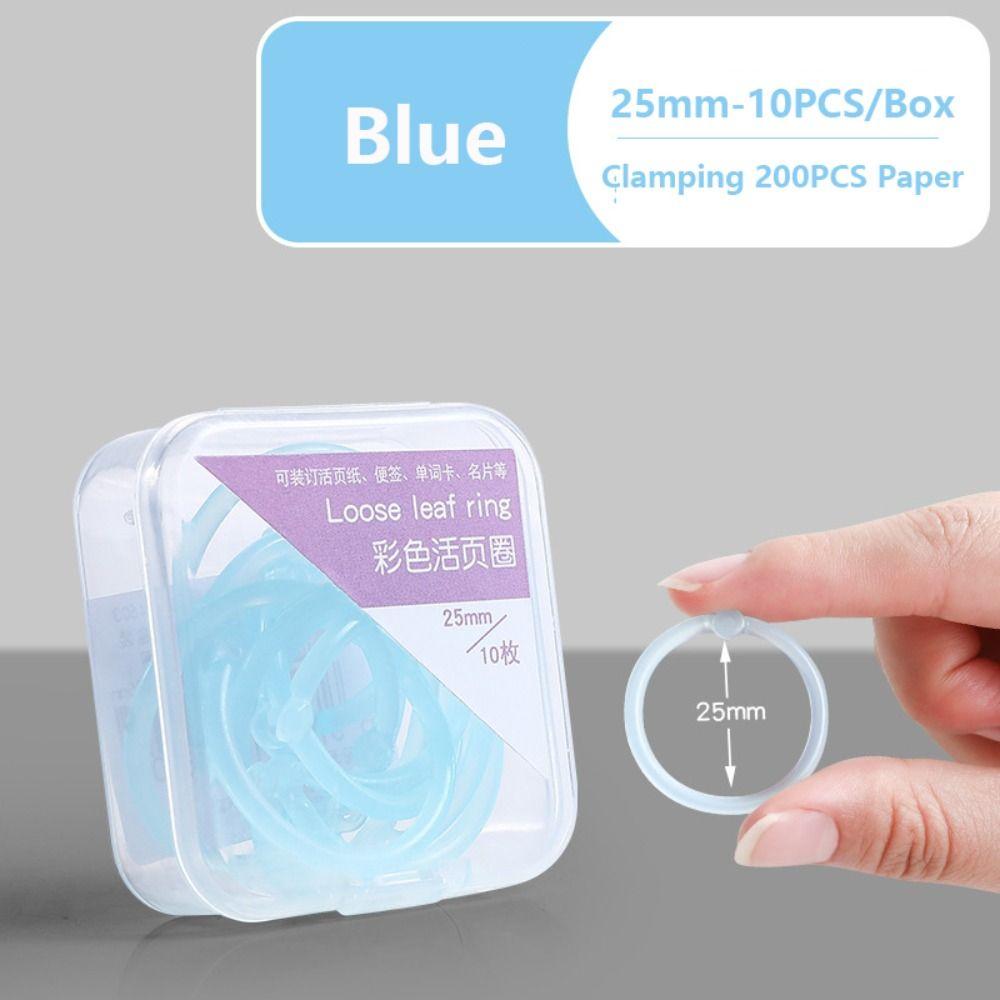 DIY Loose Leaf Paper Buckle 15/20/25mm Loose-leaf Book Hoops Creative Binder Ring School Office