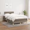 3140765 vidaXL Divan Bed with Mattress Taupe 120x200 Cm Fabric