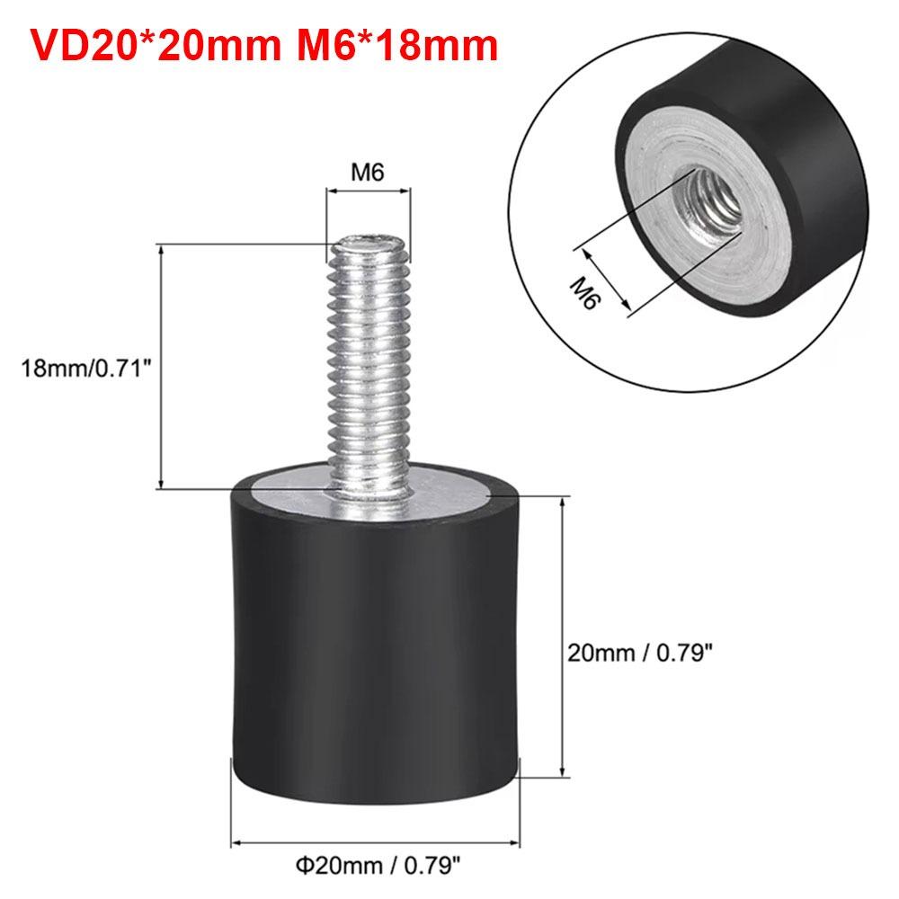1Pcs New M4 M5 M6 M8 Rubber Shock Absorber Male Thread VD Type Damper Mount Anti-vibration Bobbin Mount Isolator For Boat Car