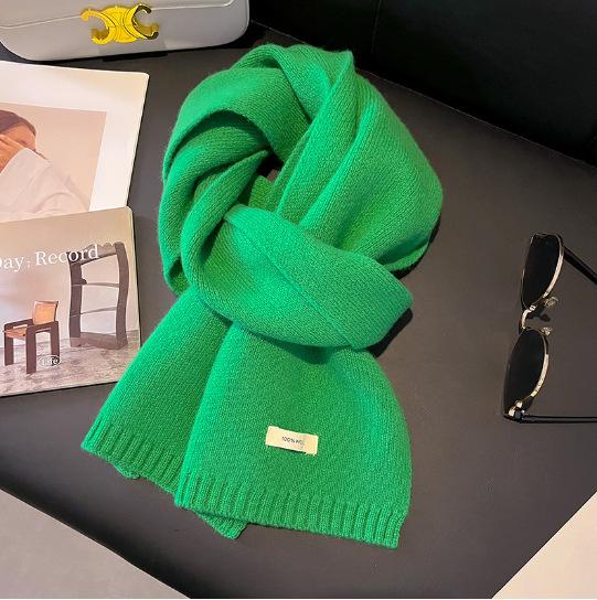 Harbin Tourism Blue Scarf Women's Autumn and Winter Atmosphere Advanced Warm Equipment Northeast Wear Scarf
