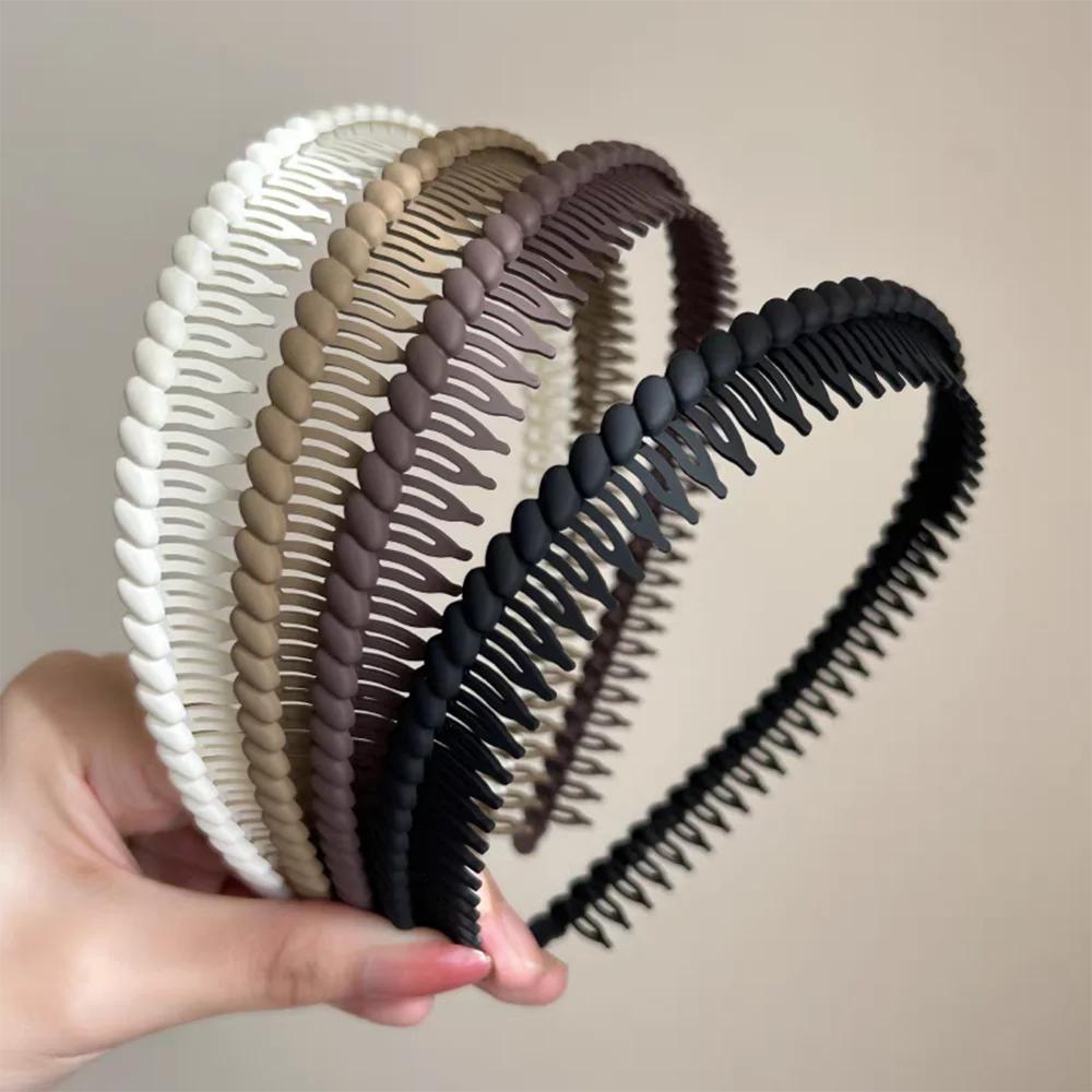 2 шт. Хорошие прочные зубчатые простые по стилю повязки на голову для женщин, девушек, мужчин, для спорта, умывания лица, нескользящие, корейские аксессуары для волос, инструмент