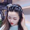 Sweet Hair Bands with Clips Elegant Hairband Hair Accessories Rhinestone Bangs Clip Headband  Daily