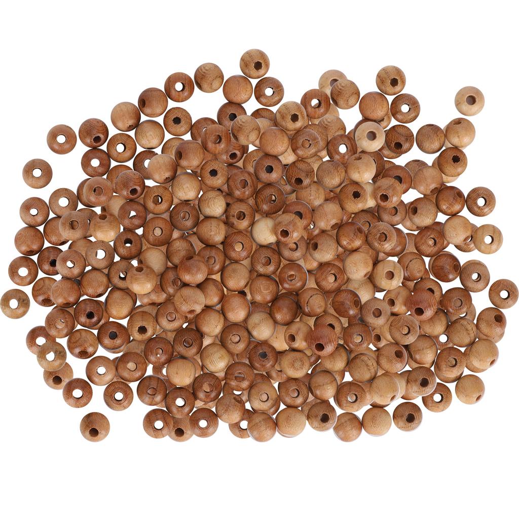 200 шт., бусины из персикового дерева, ожерелья, браслеты, подвески, аксессуары для рукоделия, 0,6 см