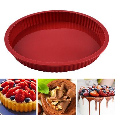 Антипригарная силиконовая круглая форма для выпечки, универсальная термостойкая форма для выпечки для домашней кухни