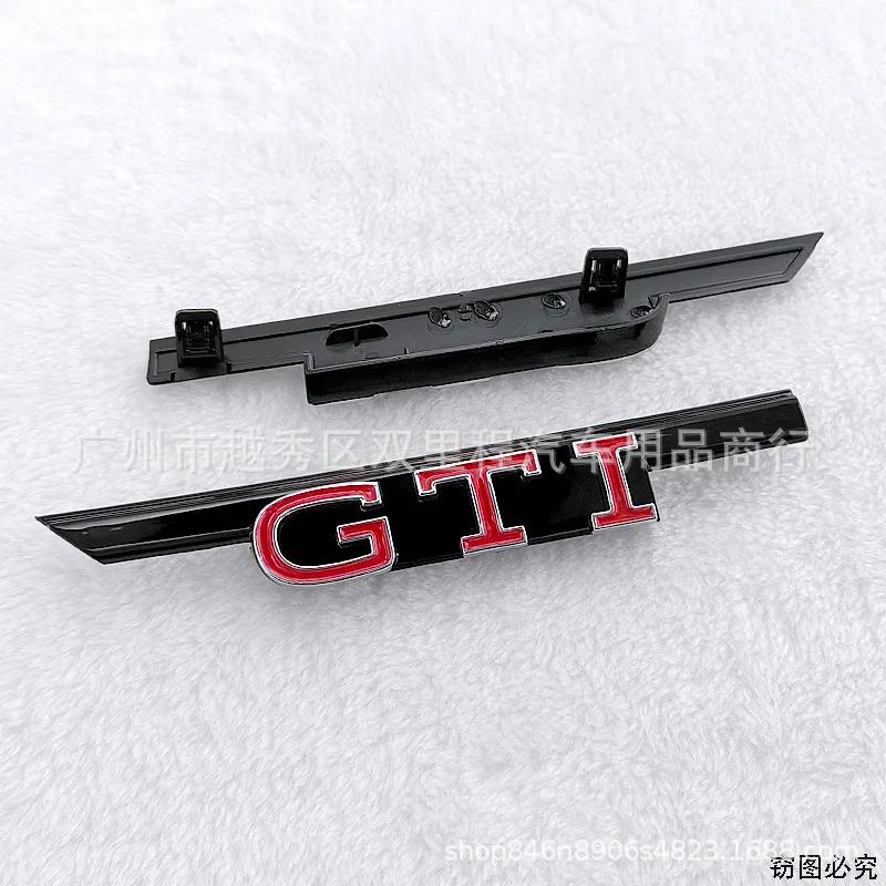 LMN1 VW 2026 Hot 1pcs ABS GTI GTD Logo Car Front Hood Grille Replacement Badge For Volkswagen VW Golf 8 Rline GTI Polo Jetta Touareg