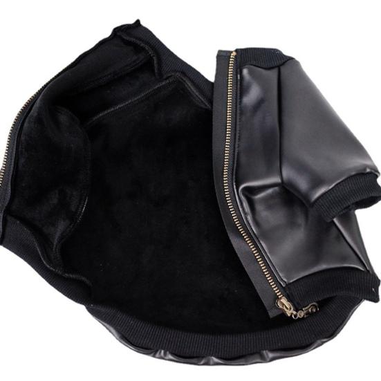 Пальто для домашних животных Yousheng с молнией, ветрозащитное, модное, кожаная куртка-пальто для французского бульдога