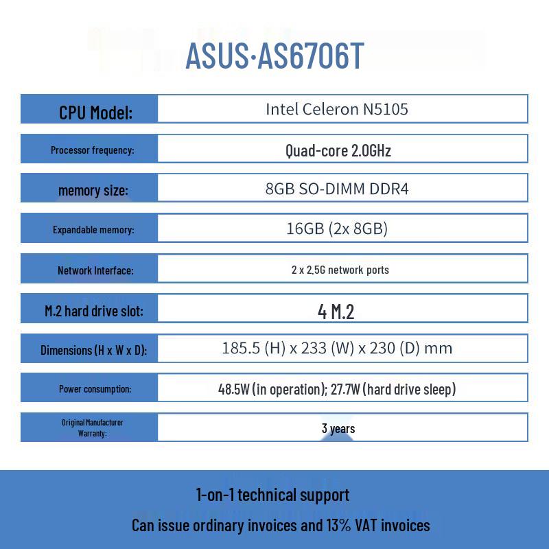 ASUSTOR AS6706T 6-Bay NAS Network Storage Server
