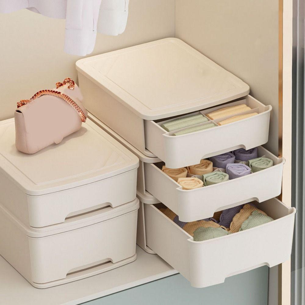 Коробка для хранения нижнего белья выдвижного типа, пластиковый органайзер для одежды, коробка для хранения носков, разделитель для гардероба