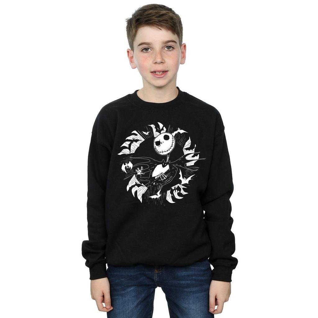 Disney Boys Nightmare Before Christmas Jack Bat Circle Sweatshirt