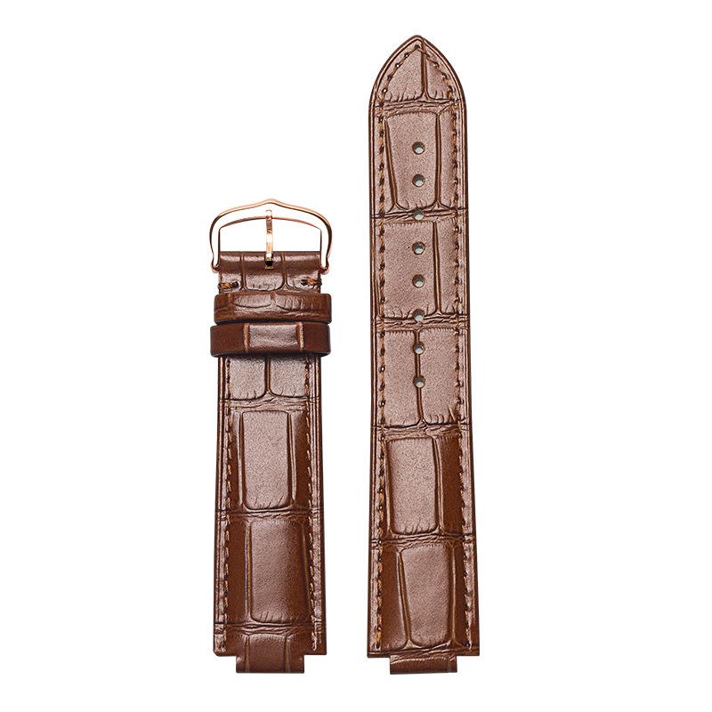 Синий воздушный шар водонепроницаемый ремешок для часов из натуральной кожи для мужчин и женщин - высококачественная коровья кожа, выпуклый интерфейс