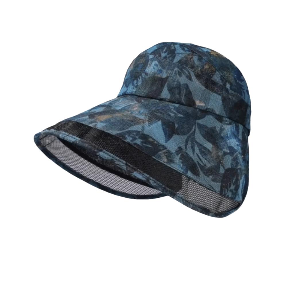 Fashion Adjustable Flower Empty Top Cap Polyester Breathable Anti-Sun Fisherman Hat Mesh Leaf Large Brim Sun Hat Leisure