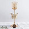 Ornaments Metal Butterfly Candle Holder Iron Art Vintage Candle Stand  Table Centerpiece