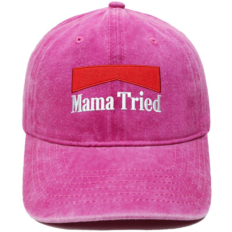 Mama Tried Embroidered Baseball Cap European and American Country Music Vintage Men's and Women's Casual Shade Daddy Hat