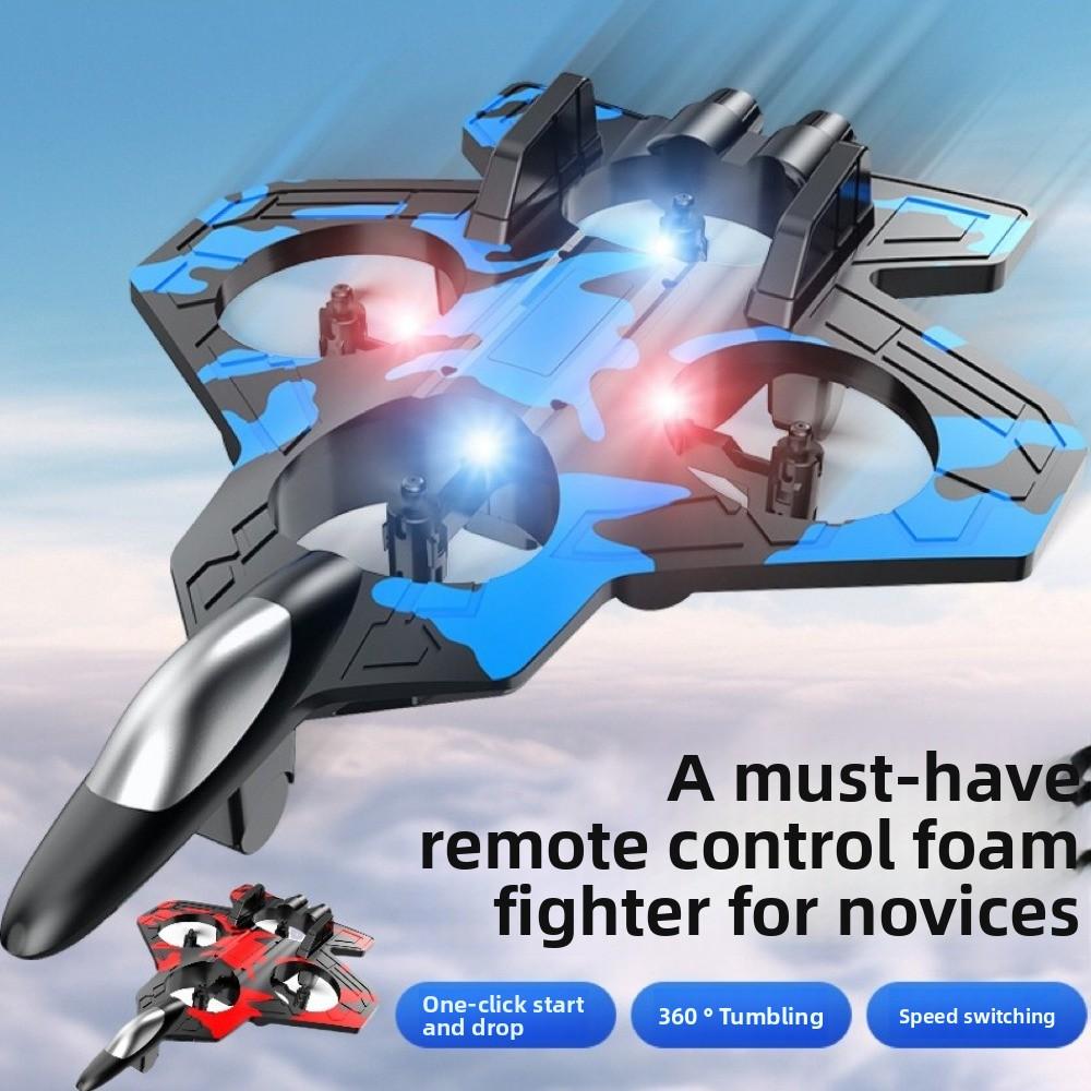 Stunt Roll Remote Control Plane 2.4GHz Foam Helicopter Quadcopter Creative RC Fighter Plane