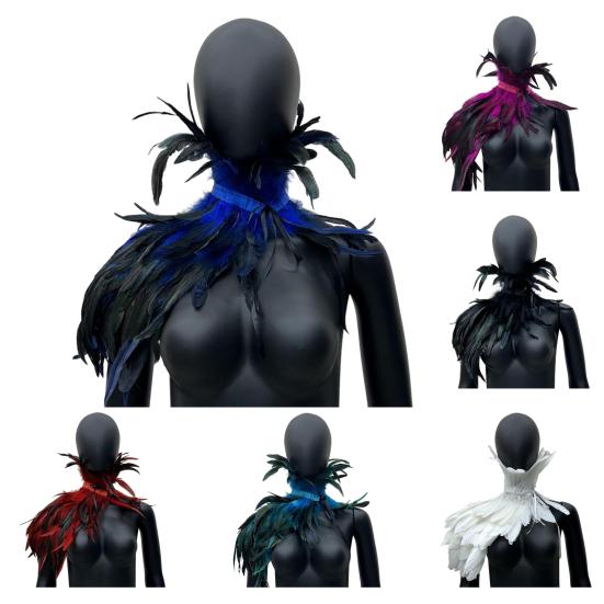 Готический стиль шаль павлин костюм женский шаль кружевной шарф перья винтажный готический плащ карнавальный костюм на Хэллоуин карнавальный костюм