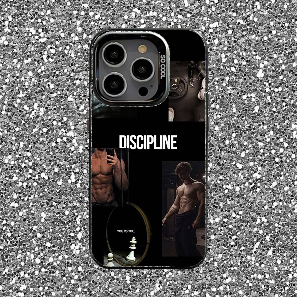 Fitness Bodybuilding Gym Phone Case For iPhone 16,15,14,13,12,11,Pro,XS,Max,Plus,Mini,SE Black Candy Matte Shockproof Cover