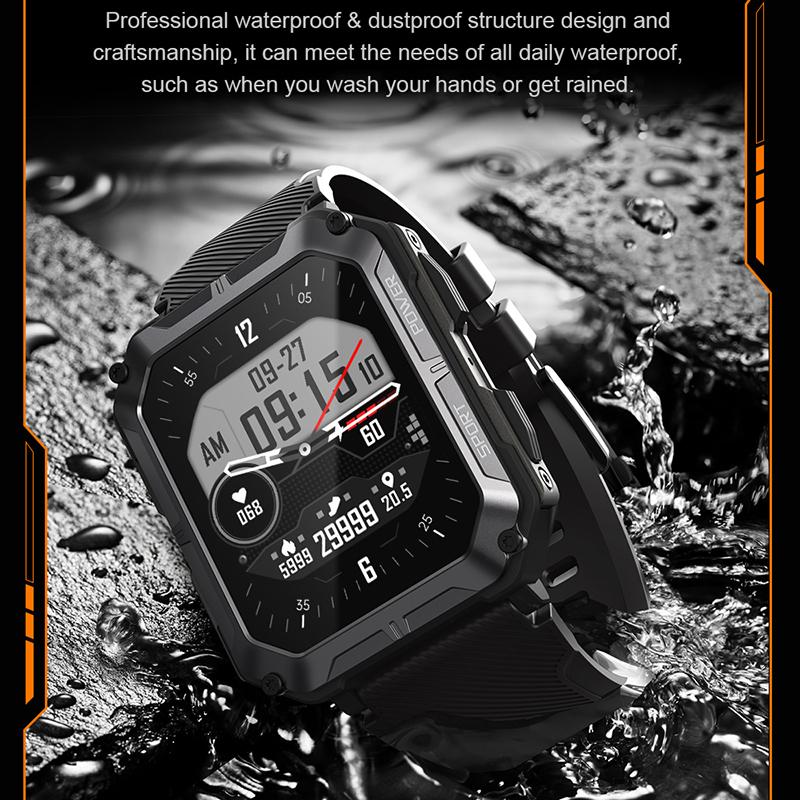 New C20 Pro Smart Watch Men Voice Assistant BT Wireless Call Business Outdoor Sports IP68 Waterproof Wristwatch For Android iOS