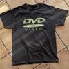 DVD Видео ностальгический зеленый логотип, Винтажная игровая футболка, Эстетика 2000-х, Ретро