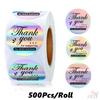 500Pcs/Roll Laser Thank You Kids Rewards Stickers - DIY Scrapbooks Album Decor Sealing Label Decals