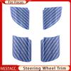 4 шт./компл., наклейка из углеродного волокна для салона автомобиля, накладка на руль для Ford Focus MK2 2005-2011, украшение