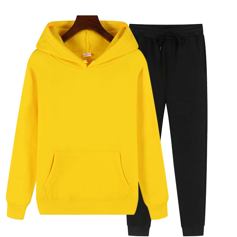 Женская однотонная толстовка с длинными рукавами, оптовая продажа, флисовая толстовка с логотипом, женская спортивная одежда из двух частей, толстовки с капюшоном