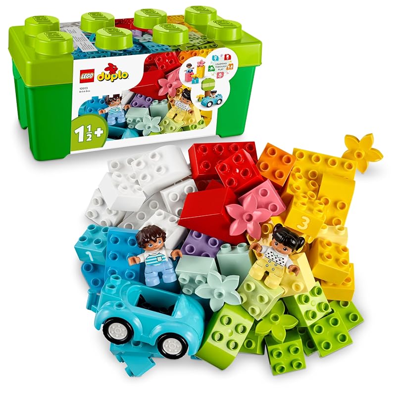 LEGO Duplo Контейнер Duplo Deluxe Набор - Развивающая игрушка для малышей (Мальчики и девочки), Первые кубики LEGO, Возраст 1,5, 2, 3 года, Обучающая игрушка (Предмет номер.