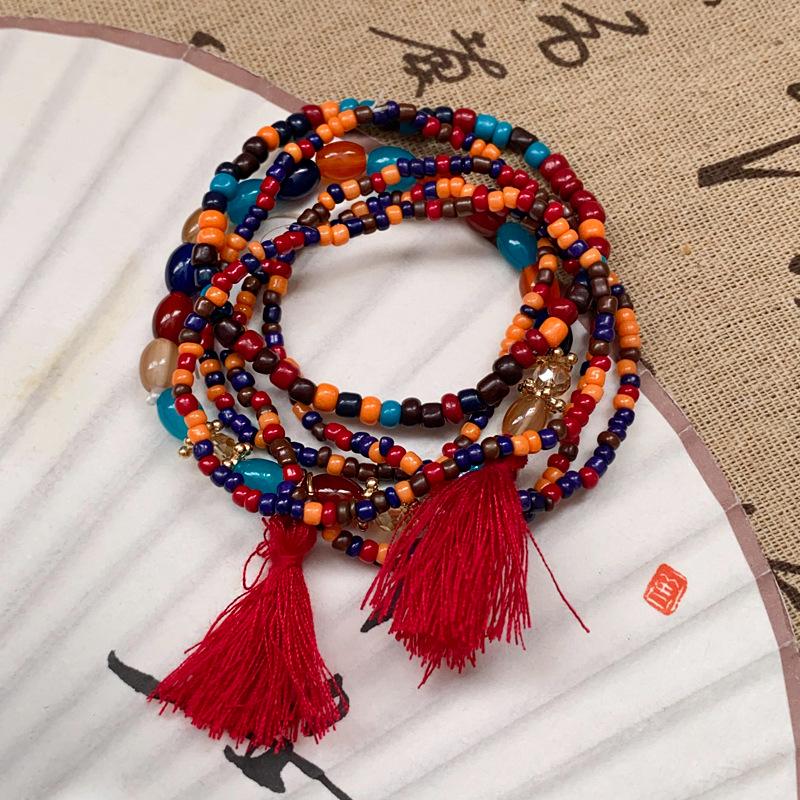 Богемский многослойный браслет из хрустальных рисовых бусин – универсальные праздничные и модные модные украшения для женщин