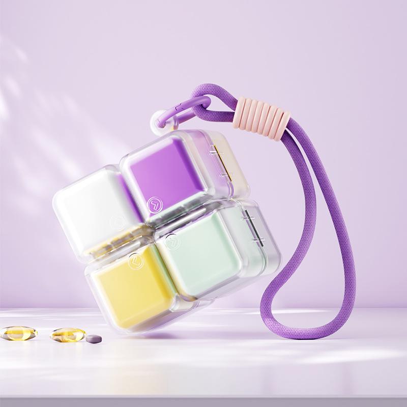 Портативный органайзер для таблеток: 7-дневный закрывающийся диспенсер большой емкости для лекарств в дорогу