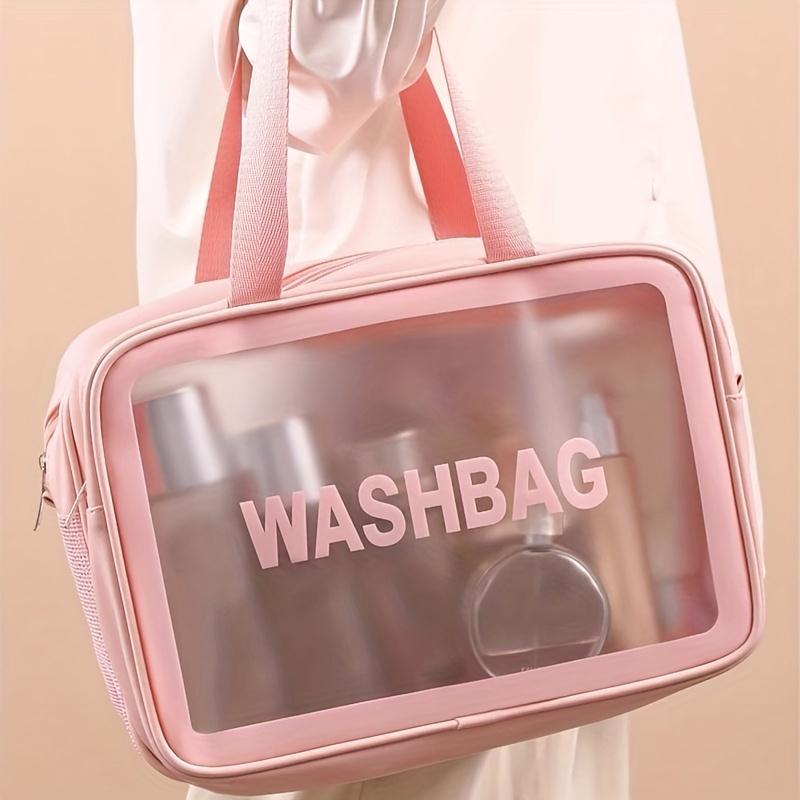 Двухслойная косметичка большой емкости с отделением для сухой и влажной косметики, портативная многофункциональная водонепроницаемая сумка для хранения