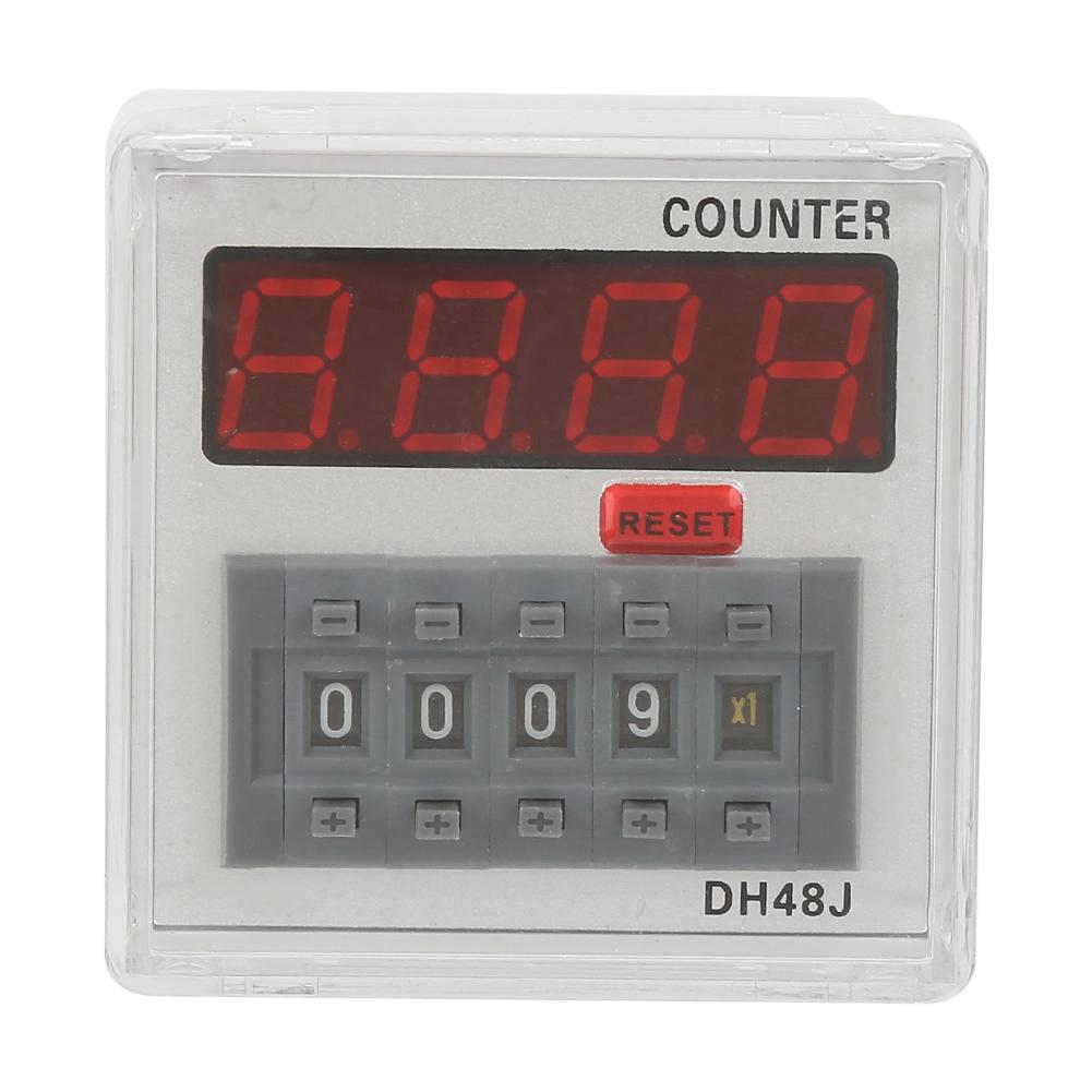 DH48J 220VAC цифровой счетчик реле светодиодный дисплей 1-999900 8-контактный