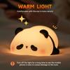 Светодиодный ночник с милой пандой, силиконовая лампа с сенсорным управлением, прикроватные светильники в виде животных для детского подарка на день рождения, декор комнаты