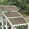 Set of 12 Galvanized Steel Roof Panels 7m² for Tool Shed Shed 129x45cm Brown