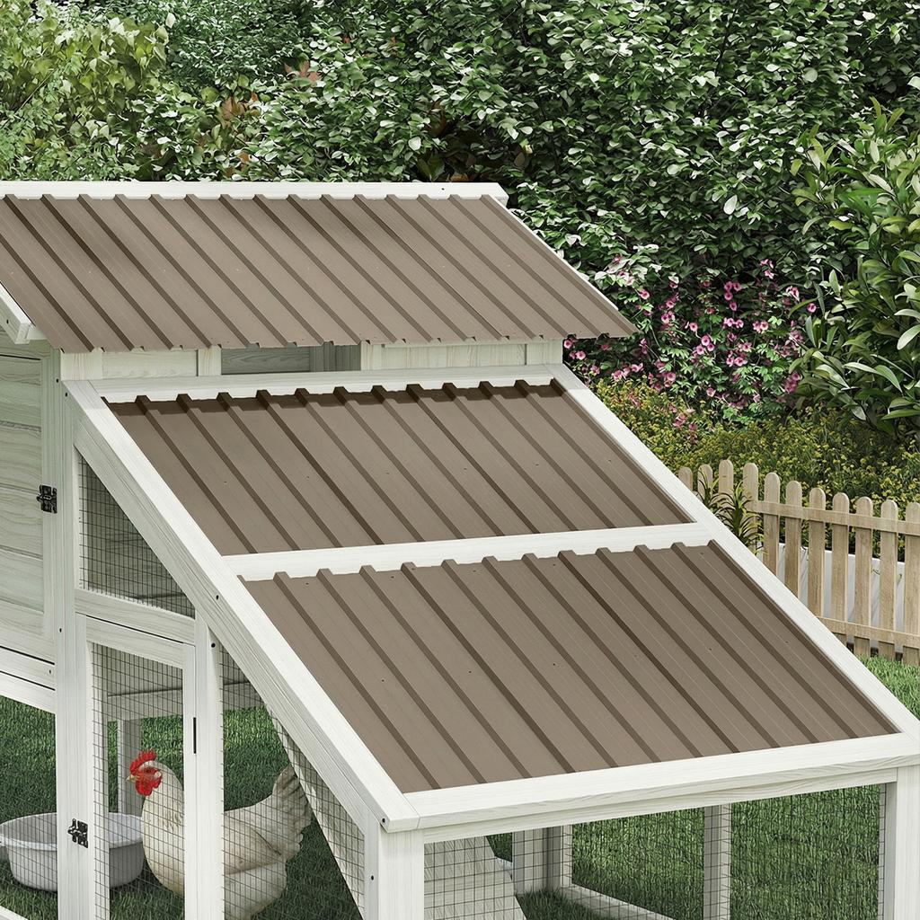 Set of 12 Galvanized Steel Roof Panels 7m² for Tool Shed Shed 129x45cm Brown
