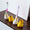 Ceramic Duck Toothbrush Holder , Cute Bathroom Organizer with Pastel Colors, Freestanding or Countertop Decoration, Bathroom Vanity