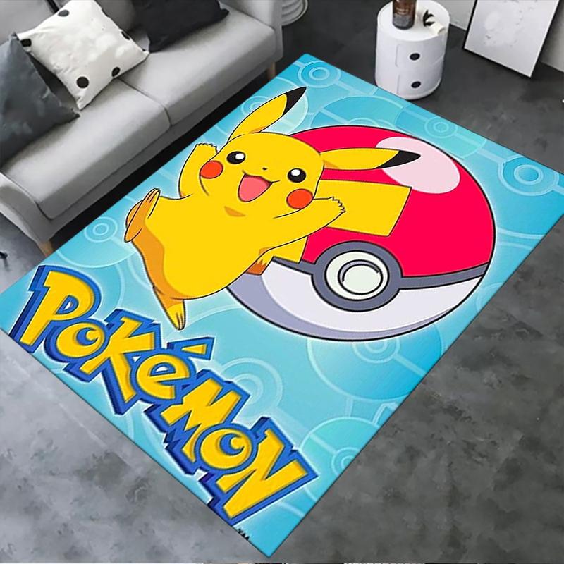 Новый ковер-коврик Pokemon 2025 для гостиной, спальни, дома, украшение дивана, детский игровой, противоскользящий коврик для пола 77