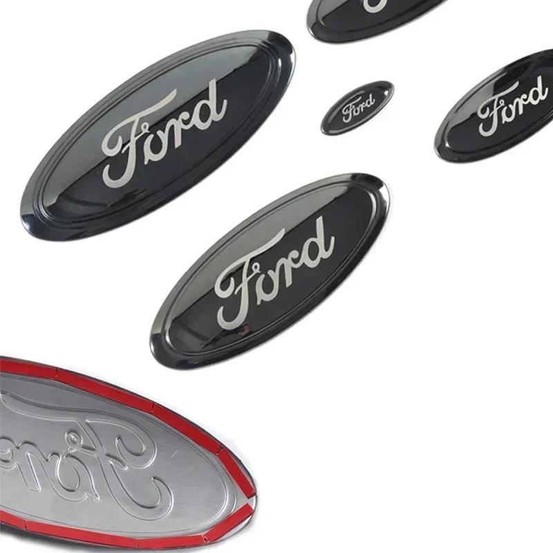 New 2026 Car Sticker 3pcs Car Front Emblem Rear Logo for Ford Focus Sedan Escape Escort Mondea Edge Taurus Exolorer Territory St