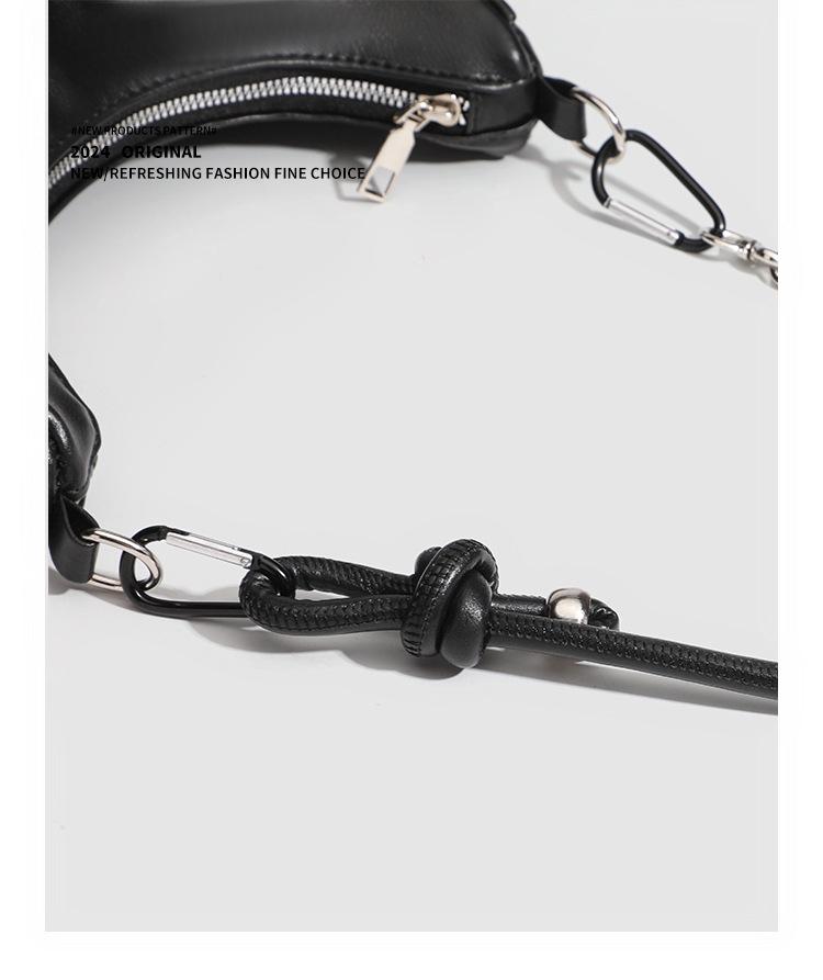 Women's 2025 Spring/Summer Fashion Textured Underarm Bag - Versatile Single Shoulder Dumpling Bag