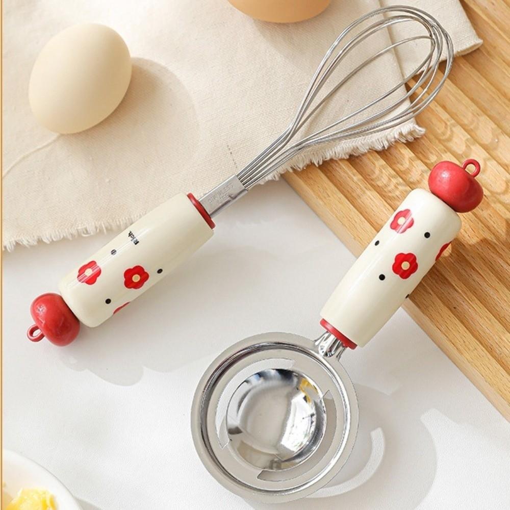 Stainless Steel Egg Yolk Separator Portable Kitchen Gadget Baby Food Preparation Tools  Cooking