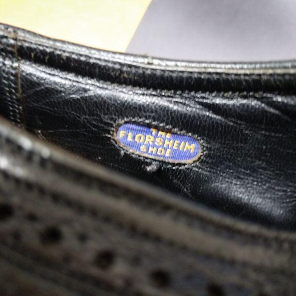 Florsheim Kenmoor винтажные туфли с крылом 9.5C 26.5-27.0 черные(ИСПОЛЬЗОВАЛ)