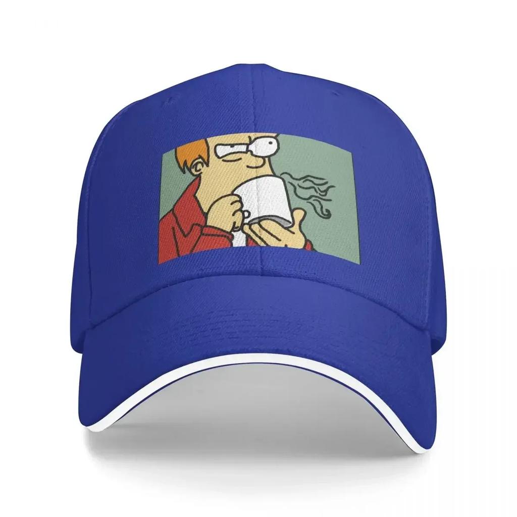 Fry Coffee Freehand Digital Baseball Cap Hat Unisex Luxury sun hat Sunhat Golf Womens Beach Outlet Unisexs