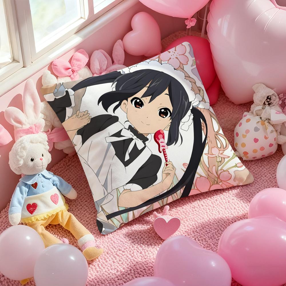 Милый Аниме K-K-ON Классический Чехол на Подушку с Принтом Наволочка для Гостиной Диванной Подушки и Декора Спальни