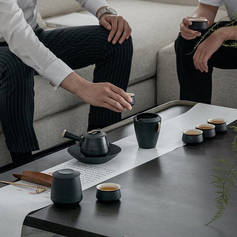Edenus Han-Style Black Iron Glaze Ceramic Tea Set
