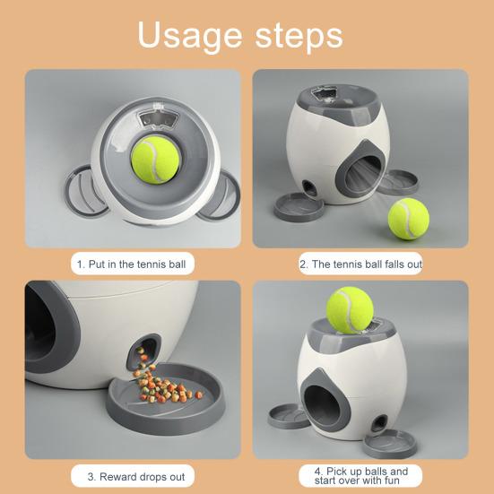 Yousheng Automatic Dog Ball Launcher Interactive Tennis Ball Indoor Outdoor Thrower Dog Fetch Ball Play Game for Small And Medium Dogs