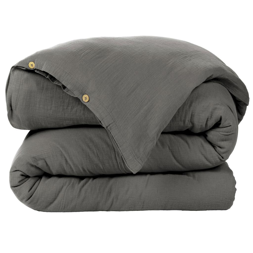 Пододеяльник 220x240 см из хлопковой марли Гранит