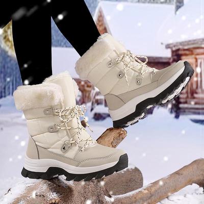 Женские универсальные зимние ботинки с флисовой подкладкой: Теплые, Нескользящие, Утолщенные для Осенне-Зимней Уличной Моды.