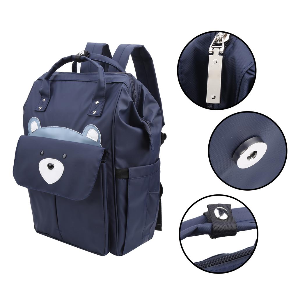 Многофункциональная детская сумка-рюкзак, вместительная сумка через плечо для матери и ребенка с ручкой(Военно-морской медведь )