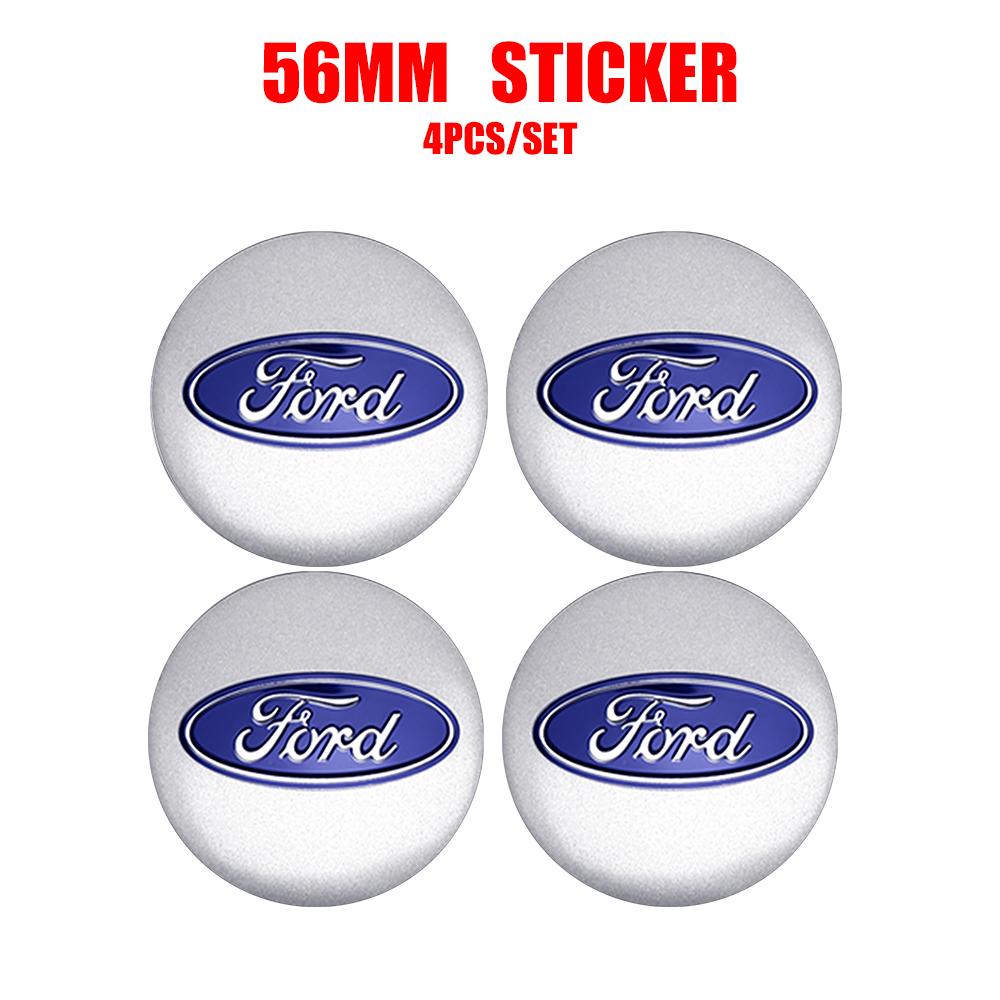 4Pcs For Ford Focus MK4 Explorer Mustang Fiesta MK7 Ranger Car Wheel Tire Center Hub Cap Badge Sticker Cover Auto Accessories