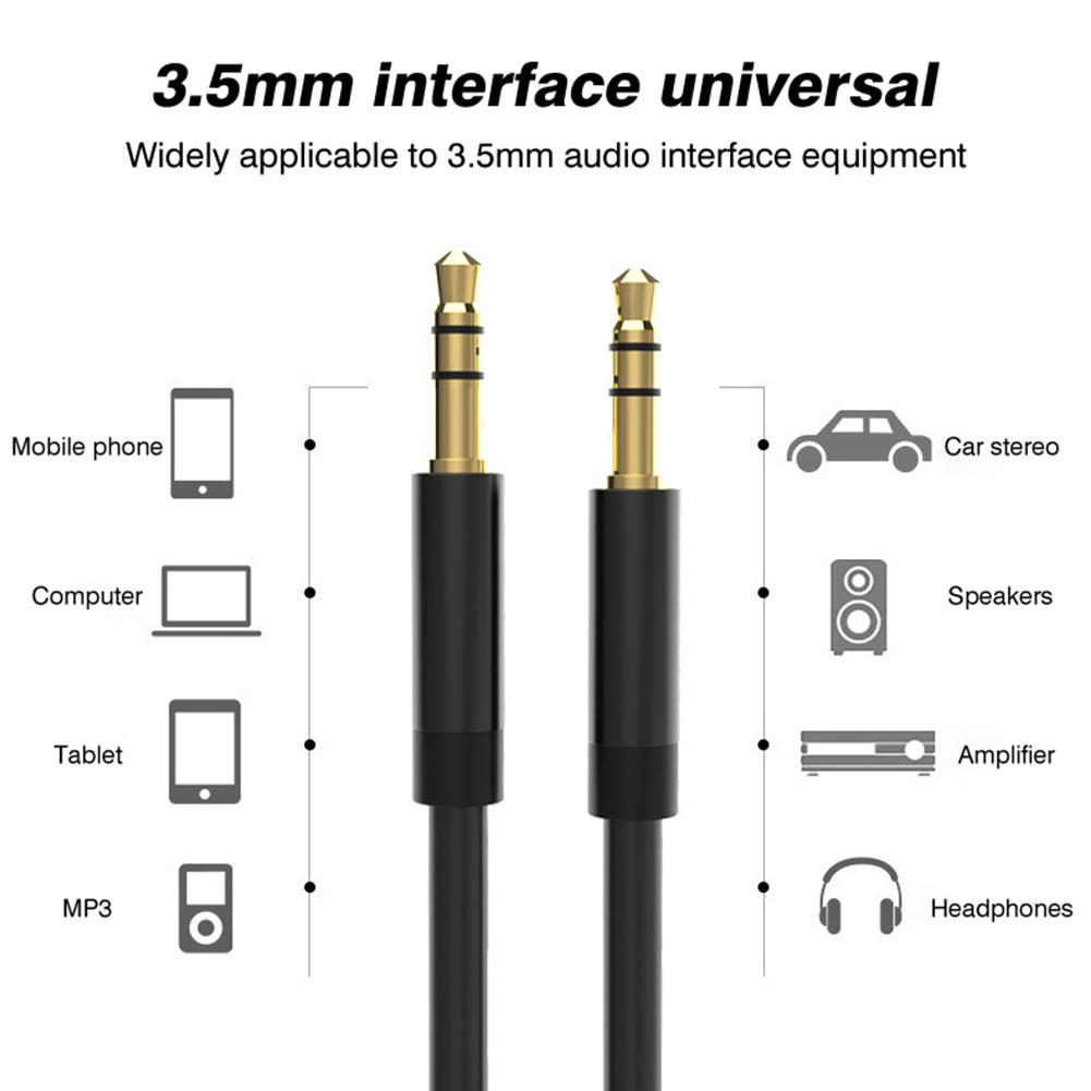 Byscoon 3,5 мм Aux кабель с разъемом «папа-папа» аудиокабель для автомобильного динамика, удлинитель для наушников, аудиокабель, плетеный кабель